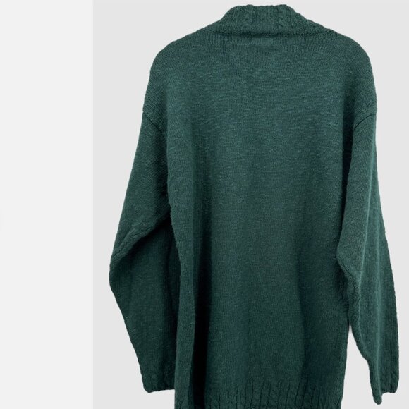 SPORTIFIC MILLER'S COLLECTION Hunter Green COTTON RAMIE EQUESTRIAN SWEATER S NWT - Picture 8 of 9
